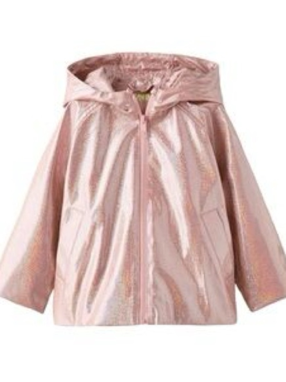 Zara | Glitter Pink Hooded Rain Jacket